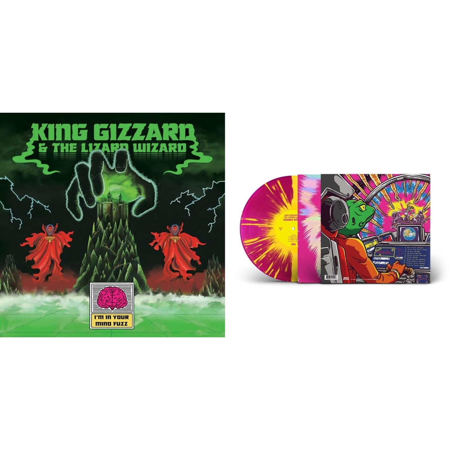 King Gizzard & The Lizard Wizard - I'm In Your Mind Fuzz & Teenage Gizzard (Magenta & Yellow Splatter LP Vinyl)