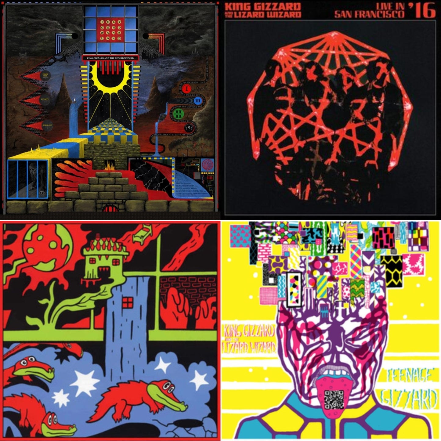 King Gizzard & The Lizard Wizard - Live In Paris '19 (Fuzz Club Official Bootleg) & Teenage Gizzard (Fuzz Club Official Bootleg) (Deluxe Edition) & Polygondwanaland & Live In San Francisco '16 (Deluxe/2LP/Fog/Sunburst Vinyl)