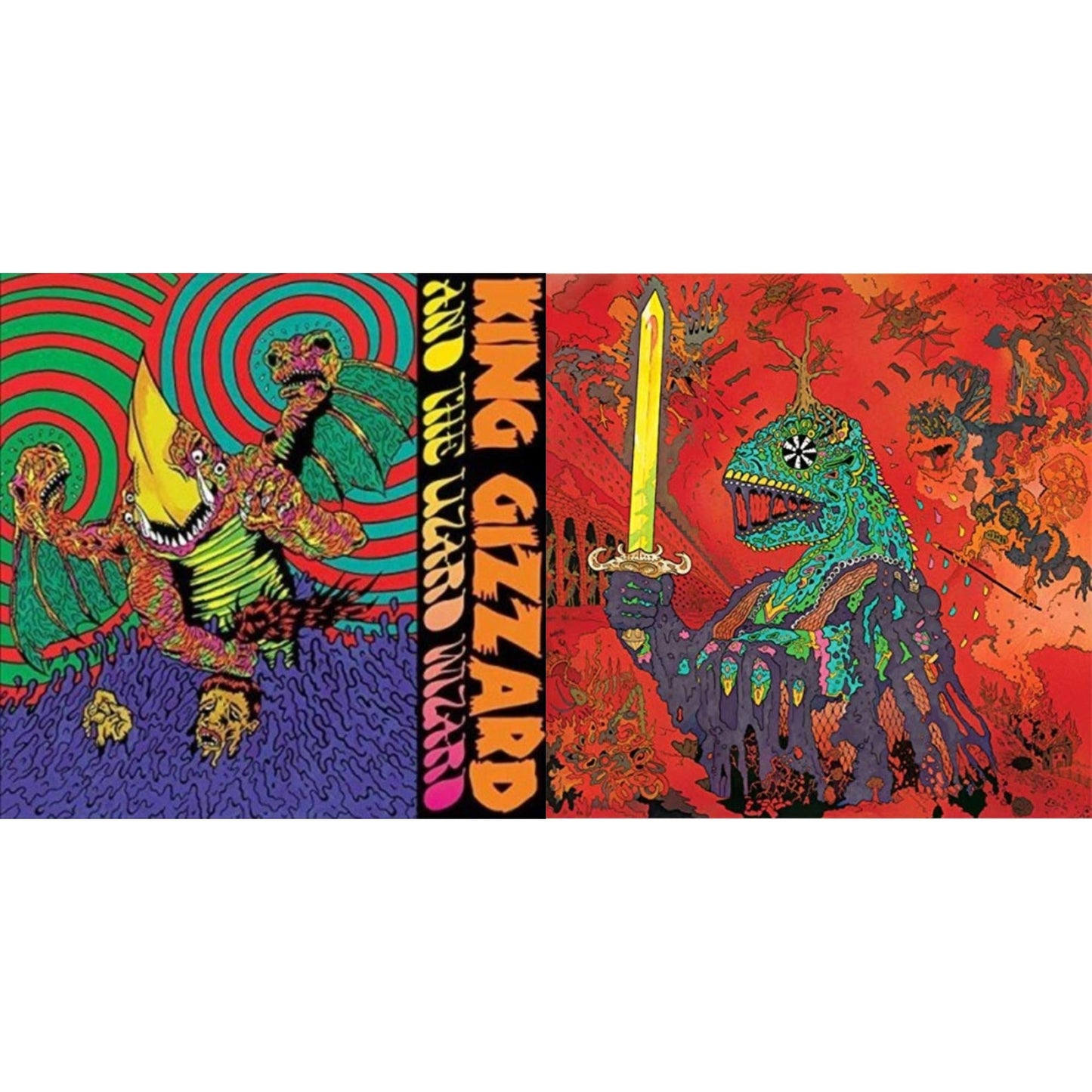 King Gizzard & The Lizard Wizard - Willoughby's Beach (Tangerine LP Vinyl) & 12 Bar Bruise (Sea Foam Green LP Vinyl)