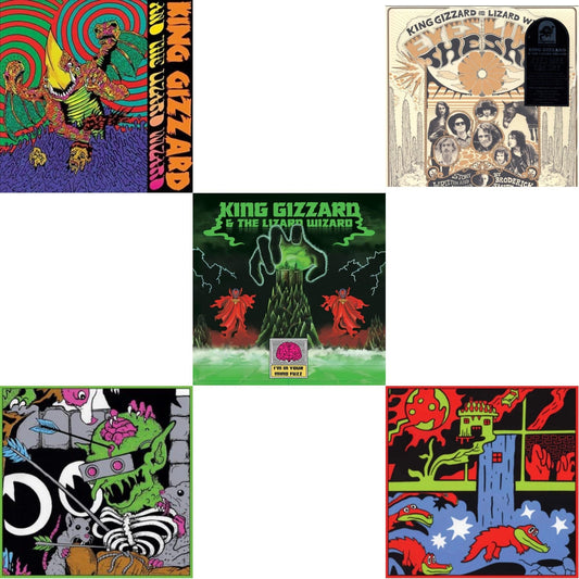 King Gizzard & The Lizard Wizard - Live In Paris '19 (Fuzz Club Official Bootleg) & I'm In Your Mind Fuzz & Live In Brussels '19 (140G/3LP) & Willoughby's Beach (Tangerine LP Vinyl) & Eyes Likes The Sky (Peach LP Vinyl)