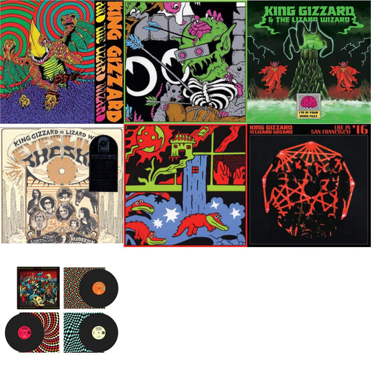 King Gizzard & The Lizard Wizard - Live In Brussels '19 (Fuzz Club Official Bootleg) & Live In Paris '19 (Fuzz Club Official Bootleg) & I'm In Your Mind Fuzz & Live In Brussels '19 (140G/3LP) & Willoughby's Beach (Tangerine LP Vinyl) & Eyes Likes The