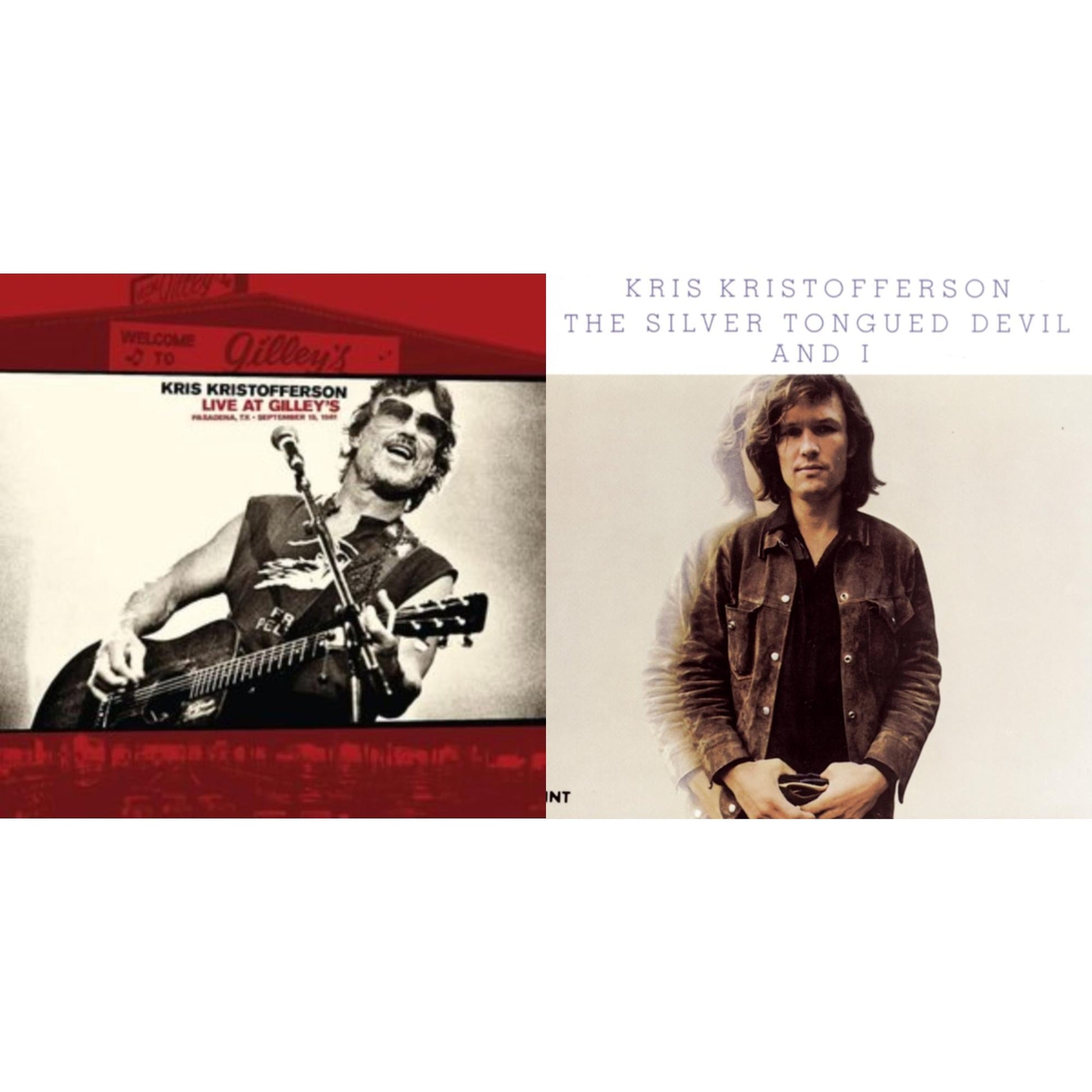 Kris Kristofferson - Live At Gilley’S: Pasadena,Tx: September 15, 1981 & Silver Tongued Devil & I - CD Bundle