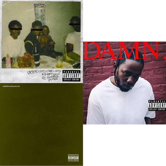 Kendrick Lamar - Good Kid, M.A.A.D City (Remixes) & Untitled Unmastered (X) & Damn. - CD Bundle
