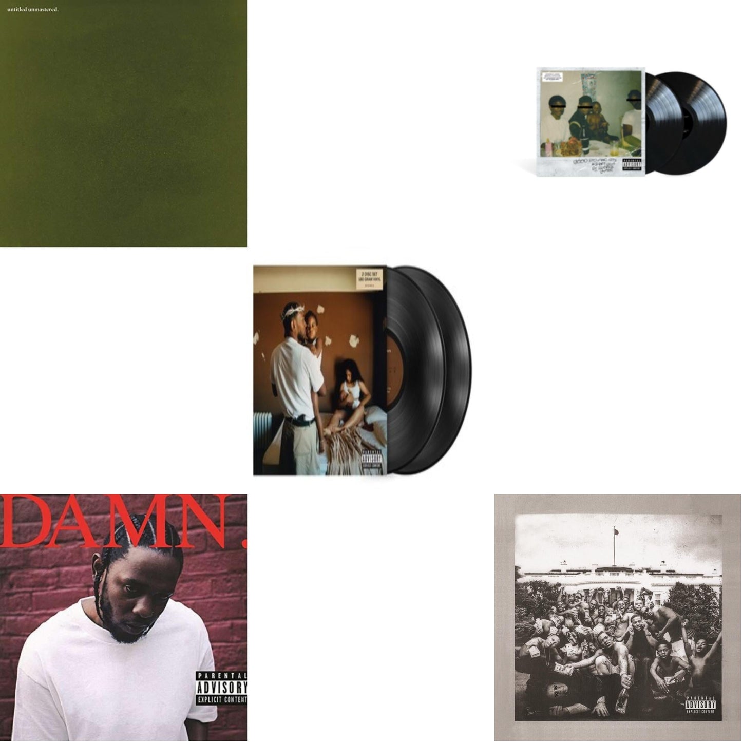 Kendrick Lamar - Untitled Unmastered & Damn. (X) (2LP/180G) & Mr. Morale & The Big Steppers (180G/2LP) & Good Kid, M.A.A.D City (X) (10Th Anniversary Edition/2LP) & To Pimp A Butterfly