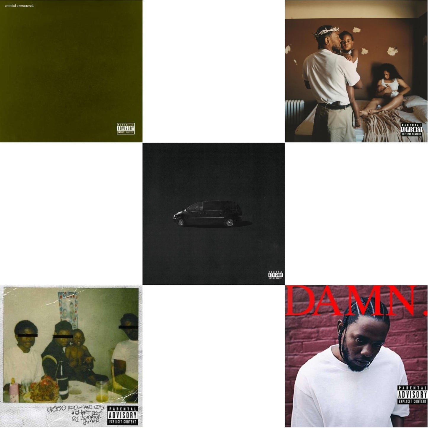 Kendrick Lamar - Mr. Morale & The Big Steppers (X) & Good Kid, M.A.A.D City (X) (10Th Anniversary Edition) & Good Kid, M.A.A.D City (Remixes) & Untitled Unmastered (X) & Damn. - CD Bundle