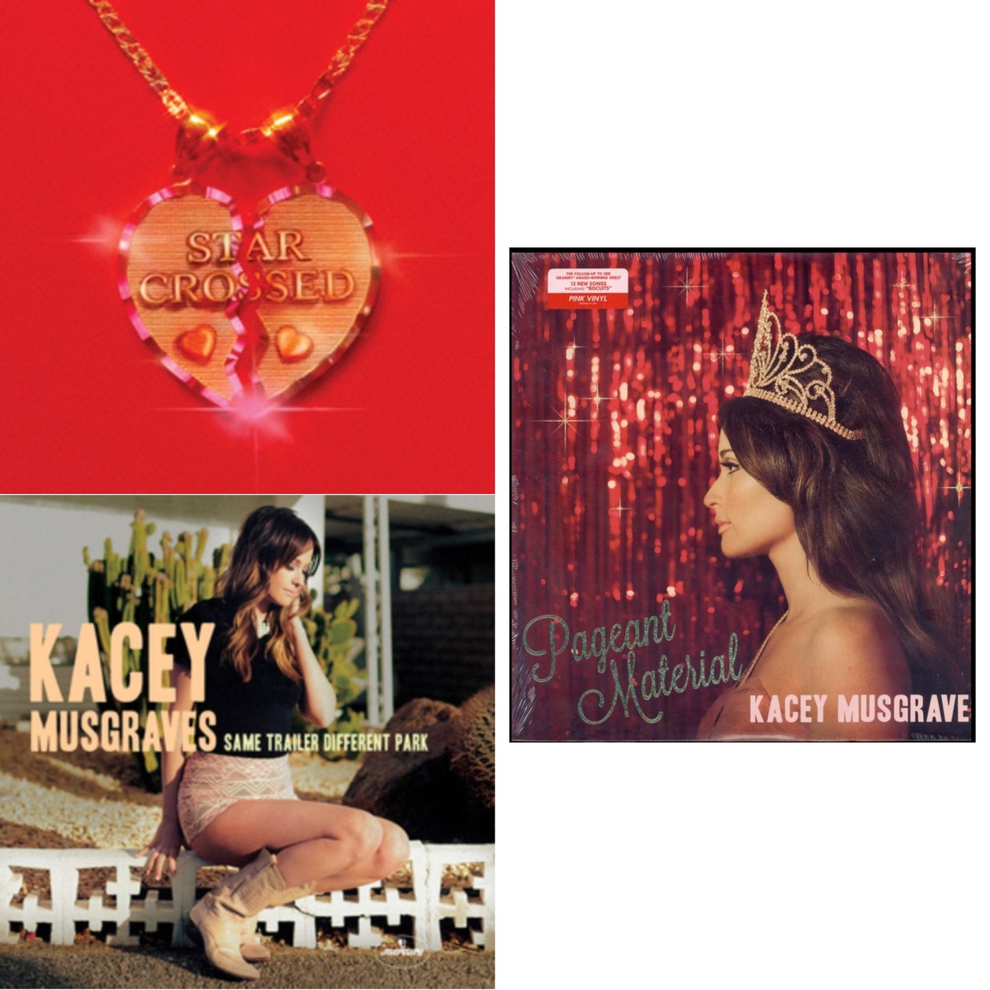 Kacey Musgraves - Star-Crossed (Sea Foam LP Vinyl) & Same Trailer Different Park & Pageant Material (Pink/White LP Vinyl)