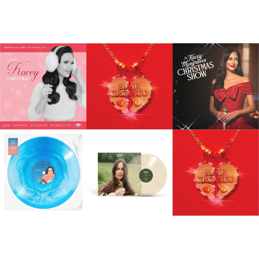Kacey Musgraves - Very Kacey Christmas & Star-Crossed (Ruby Red LP Vinyl) & Kacey Musgraves Christmas Show (White LP Vinyl) & Golden Hour (Cloud Nine Edition LP Vinyl) & Deeper Well (Transparent Cream LP Vinyl) & Star-Crossed (Neon Yellow LP Vinyl)