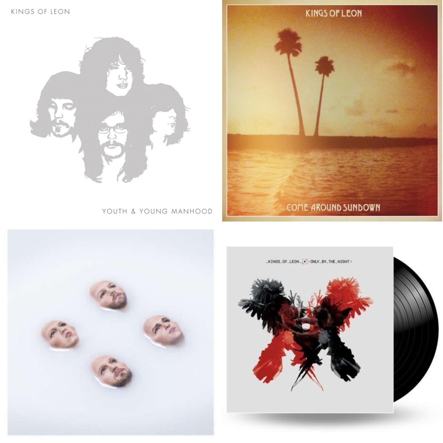 Kings Of Leon - Come Around Sundown (2LP/Gatefold) & Youth & Young Manhood (2LP/180G/Gatefold) & Only By The Night & Walls (180G/Gatefold/Dl Card)