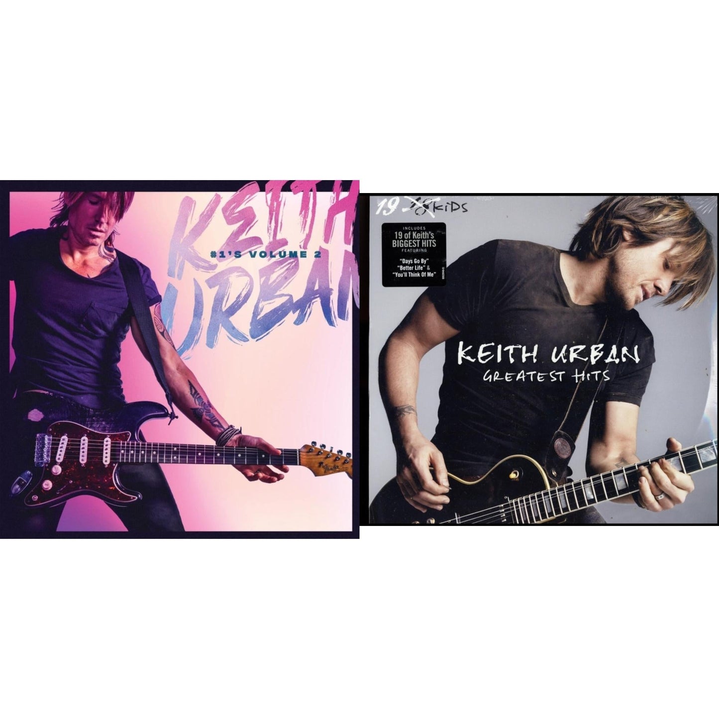 Keith Urban - #1'S - Volume 2 (Grape LP Vinyl) & Greatest Hits - 19 Kids (2 LP)