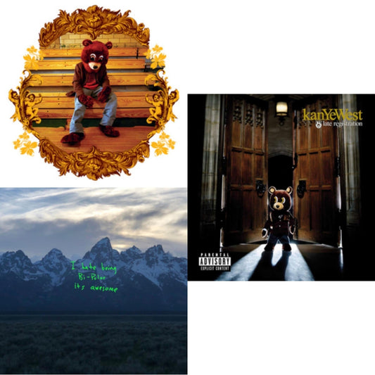 Kanye West - College Dropout & Late Registration & Ye - LP Vinyl Bundle