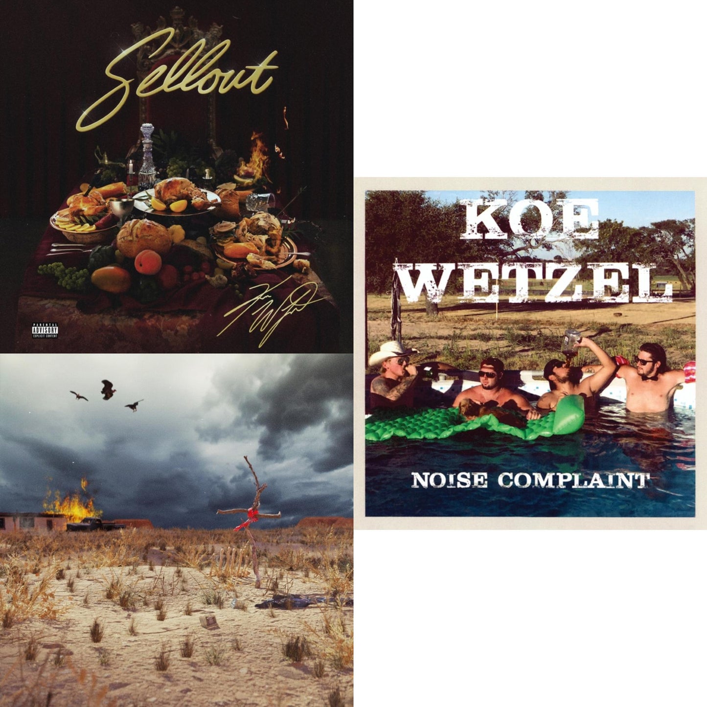Koe Wetzel - Sellout (X) (140G) & Hell Paso & Noise Complaint (X) - LP Vinyl Bundle