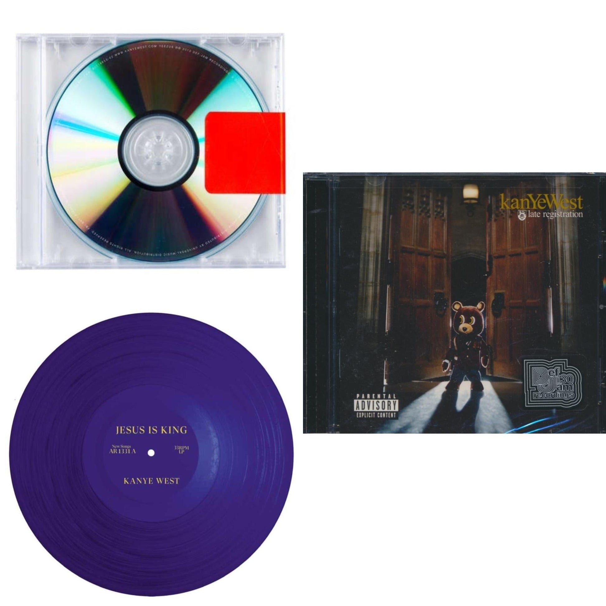 Kanye West - Yeezus & Jesus Is King & Late Registration - CD Bundle