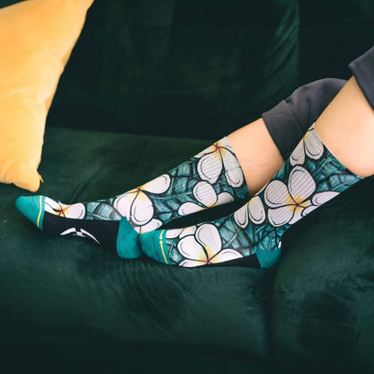 Flowers Adult Crew Socks Art By Kaia Myall