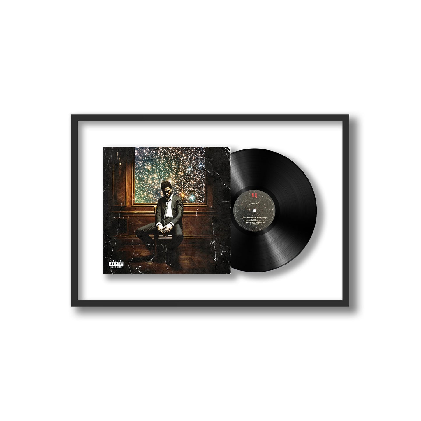 Kid Cudi Man On The Moon II: The Legend Of Mr. Rager Framed Vinyl Record