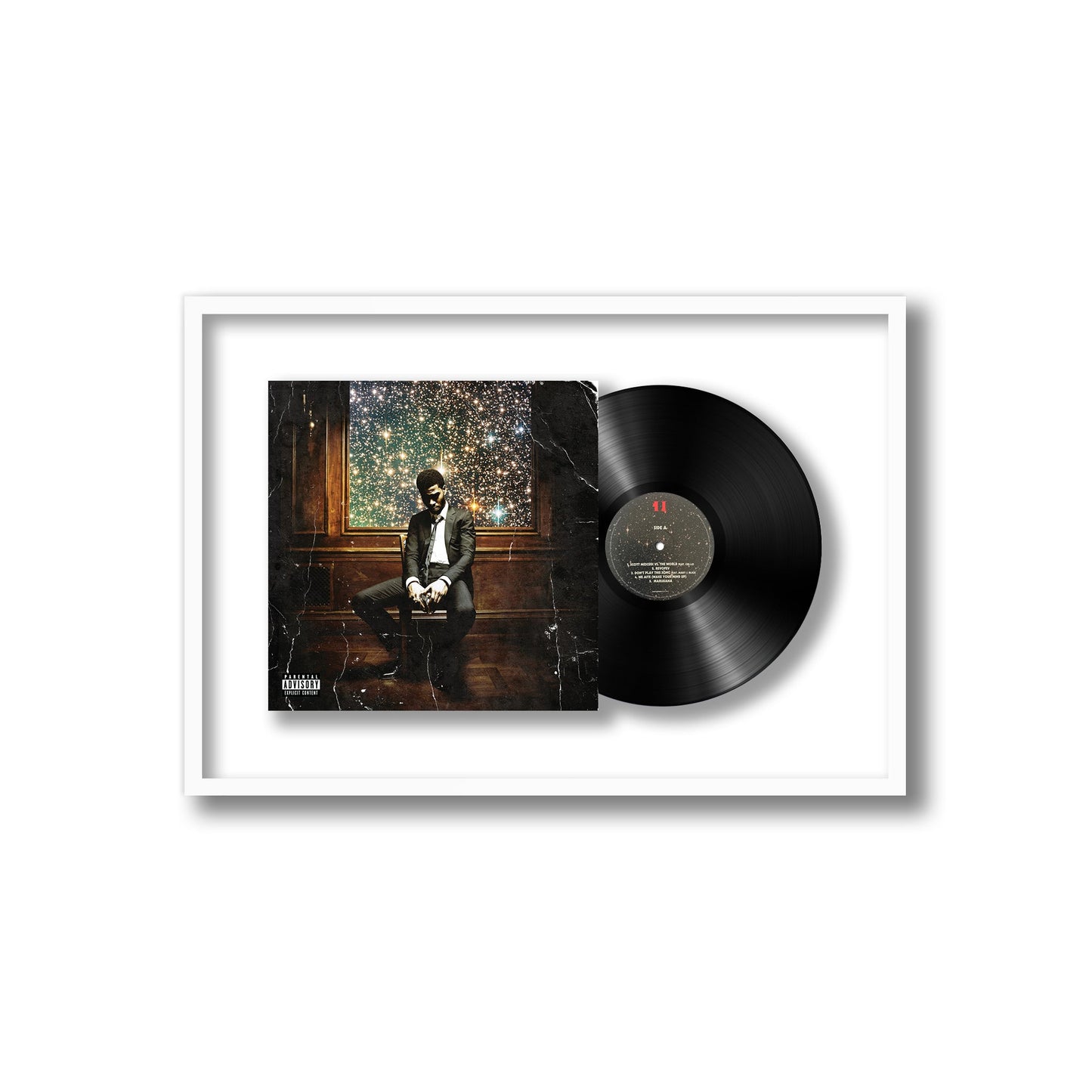 Kid Cudi Man On The Moon II: The Legend Of Mr. Rager Framed Vinyl Record