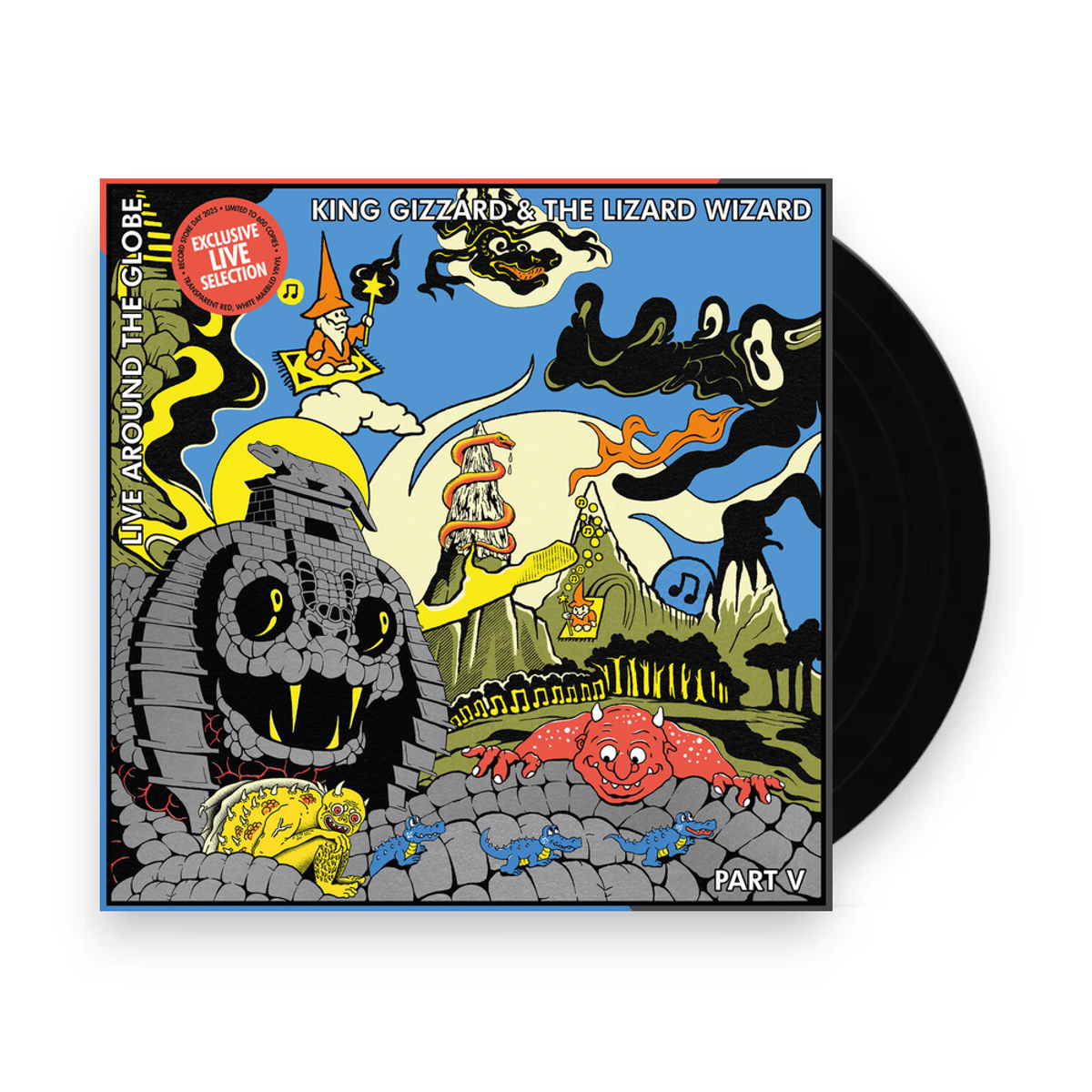 King Gizzard & The Lizard Wizard – Live Around The Globe: Part V (Colored LP Vinyl) Vinyl Record