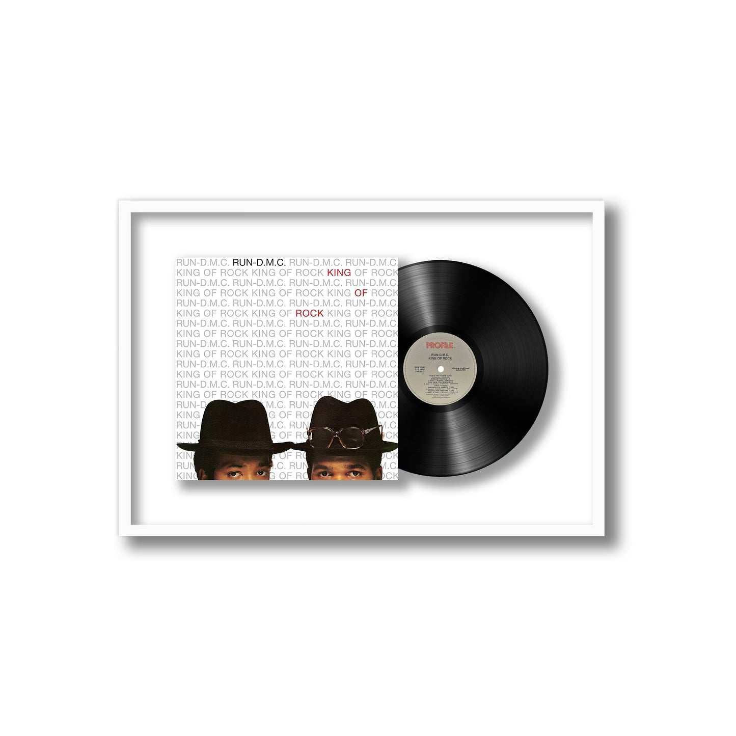 Run DMC King Of Rock Framed Vinyl Record