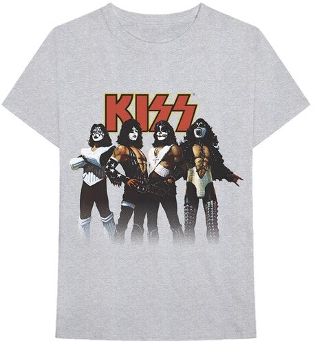Kiss Stance Logo Heather Gray Unisex Short Sleeve T-shirt Med [T-Shirt] Officially Licensed