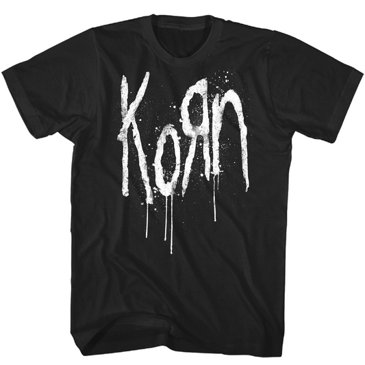 Korn Drip Logo Mens T Shirt Black