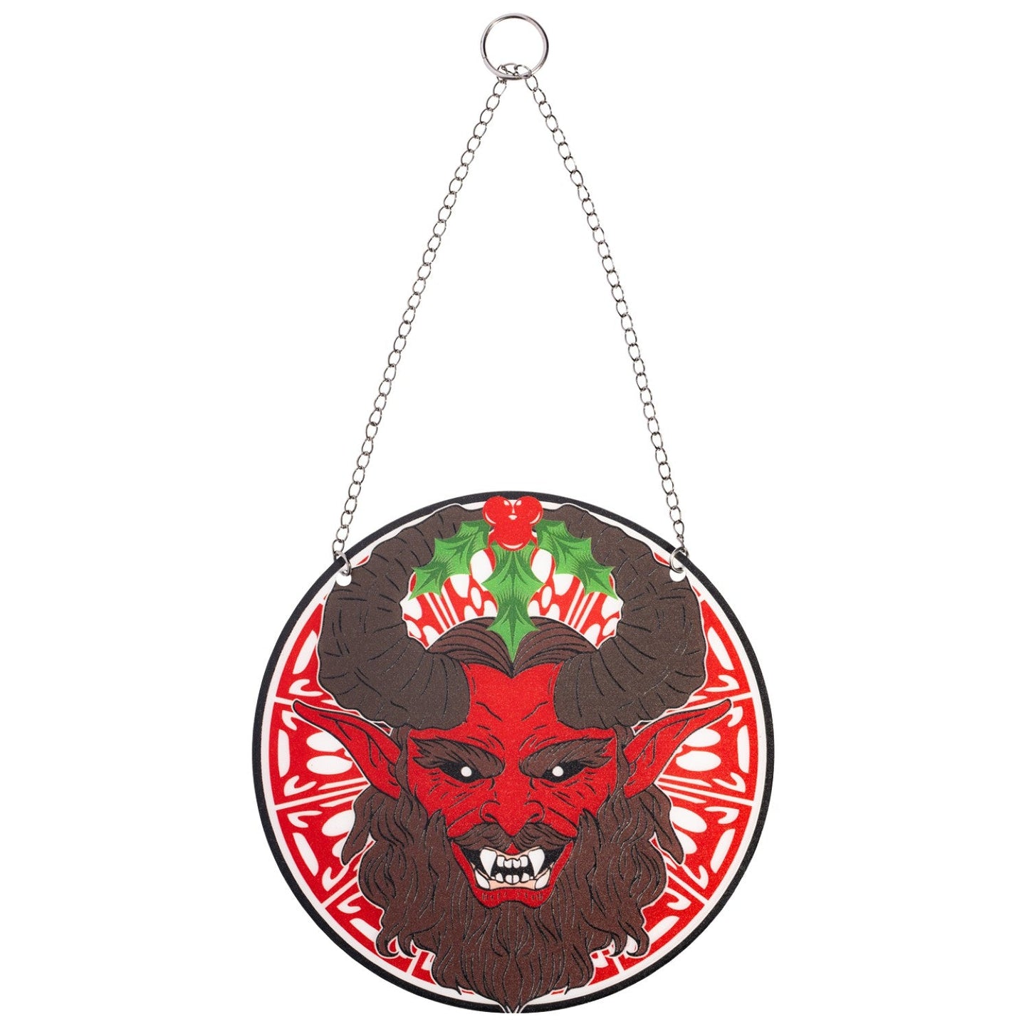 Krampus 6-Inch Suncatcher Monster Halloween Christmas Ornament Window Hanging Home Decor Gift