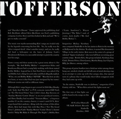 Kris Kristofferson – Kristofferson Music CD