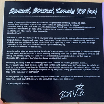 Kurt Vile – Speed Sound Lonely KV EP Music CD