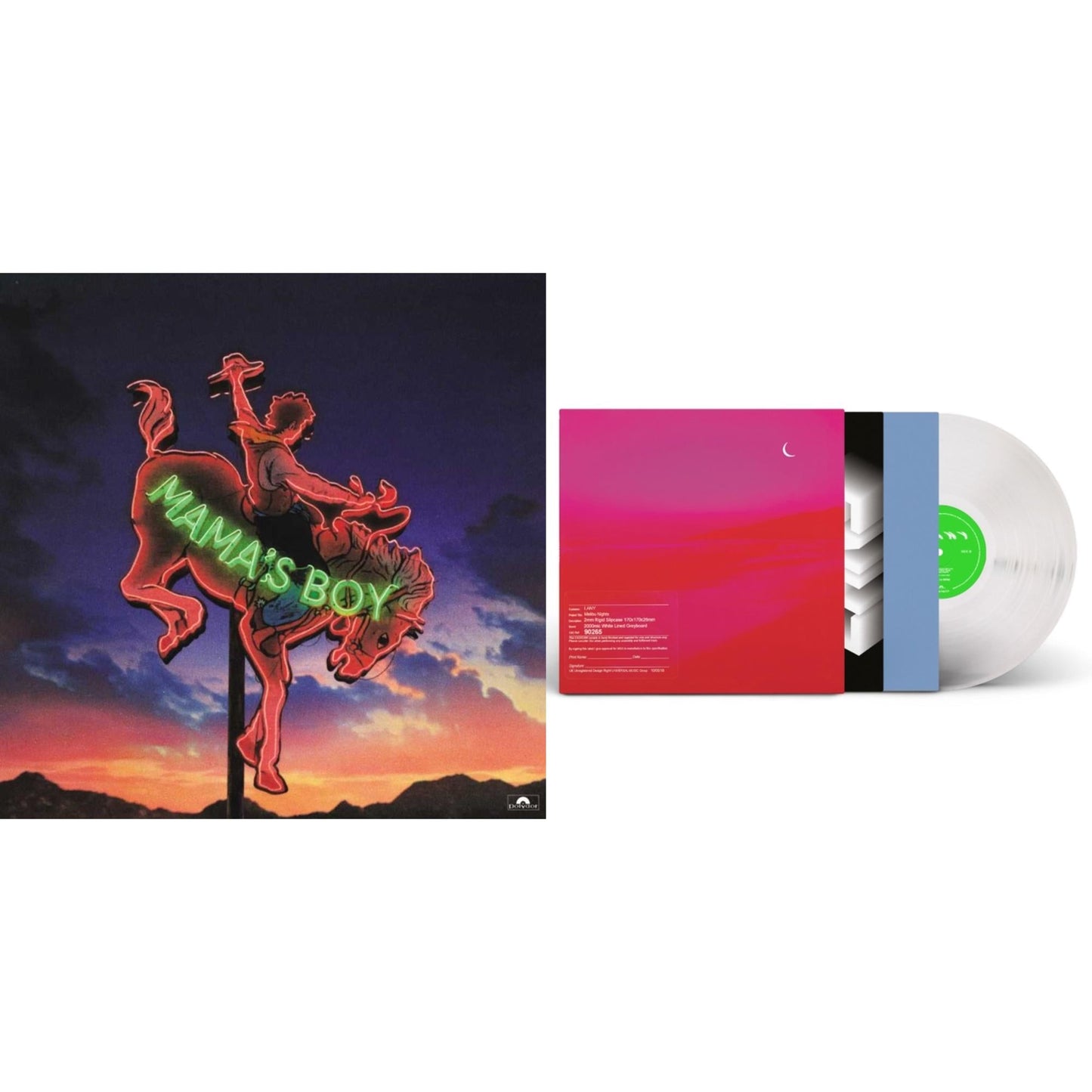 Lany - Mama's Boy (2LP/Crystal Clear Vinyl) & Malibu Nights (Clear LP Vinyl)