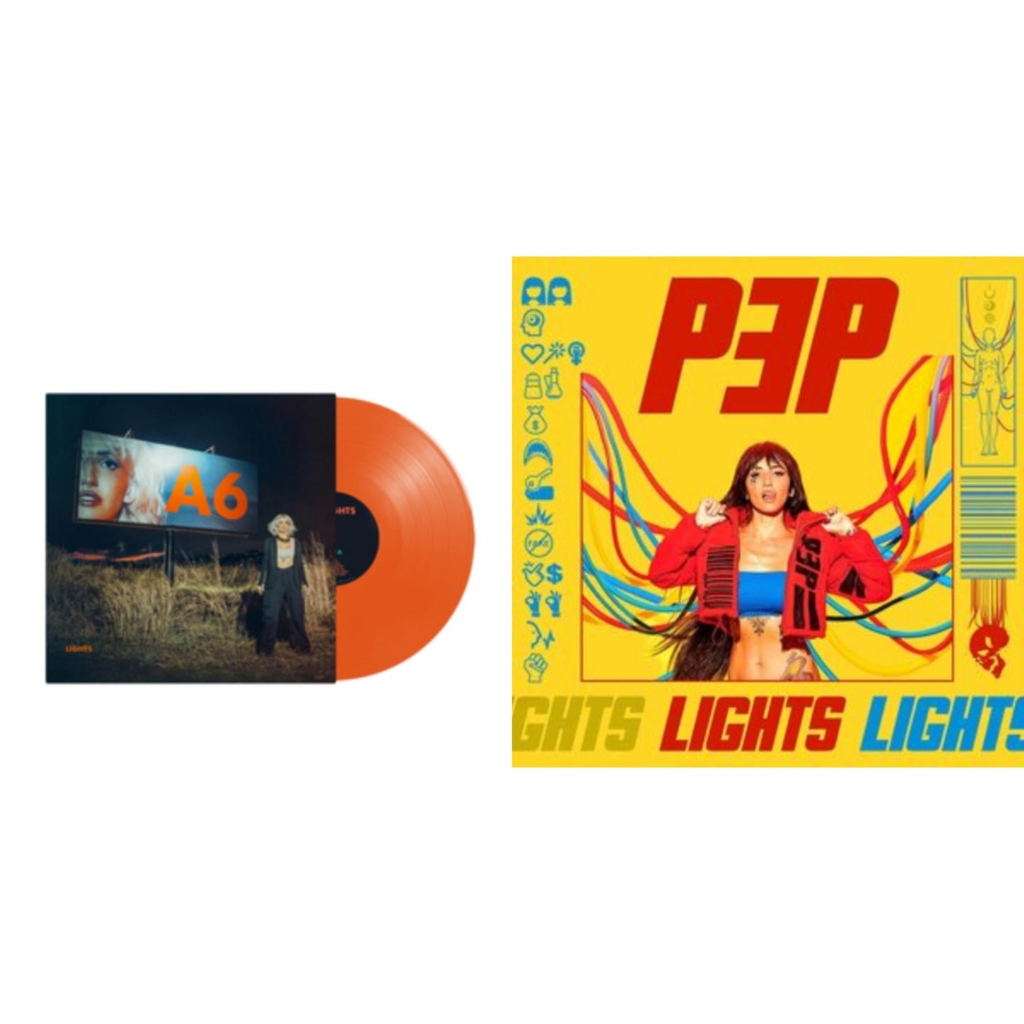 Lights - A6 (X) (Orange Crush LP Vinyl) & Pep (X)