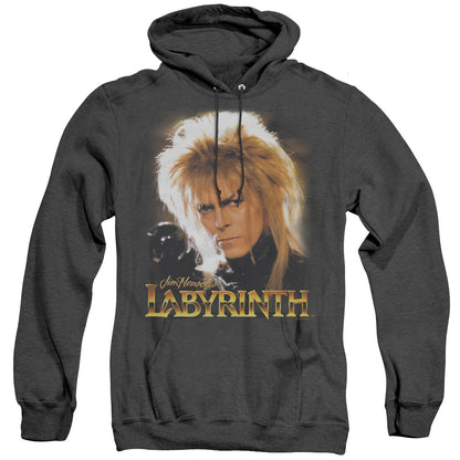 Labyrinth Jareth Heather Mens Hoodie Black Officially Licensed