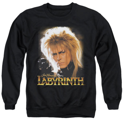Labyrinth Jareth Mens Crewneck Sweatshirt Black Officially Licensed