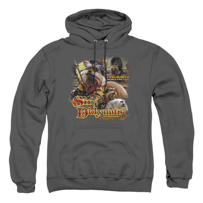 Labyrinth Sir Didymus Mens Hoodie Charcoal Officially Licensed