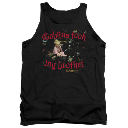 Labyrinth Goblins Took My Brother Mens Tank Top Shirt Black