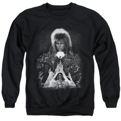 Labyrinth Castle Mens Crewneck Sweatshirt Black Officially Licensed