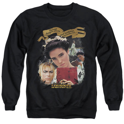 Labyrinth Dangers Untold Mens Crewneck Sweatshirt Black Officially Licensed