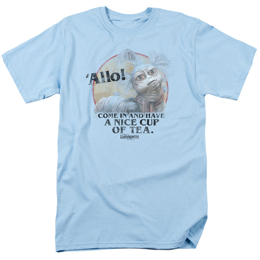 Labyrinth Tea Mens T Shirt Light Blue