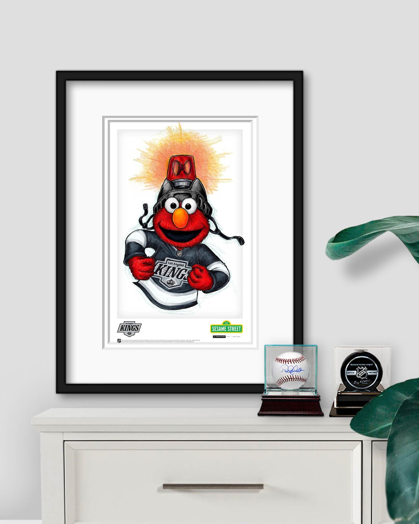 Elmo Loves Goals! x NHL Kings Limited Edition Art Print