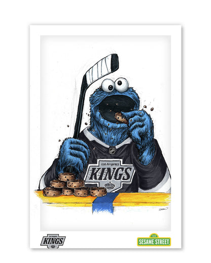 Cookie Monster x NHL Kings Art Print
