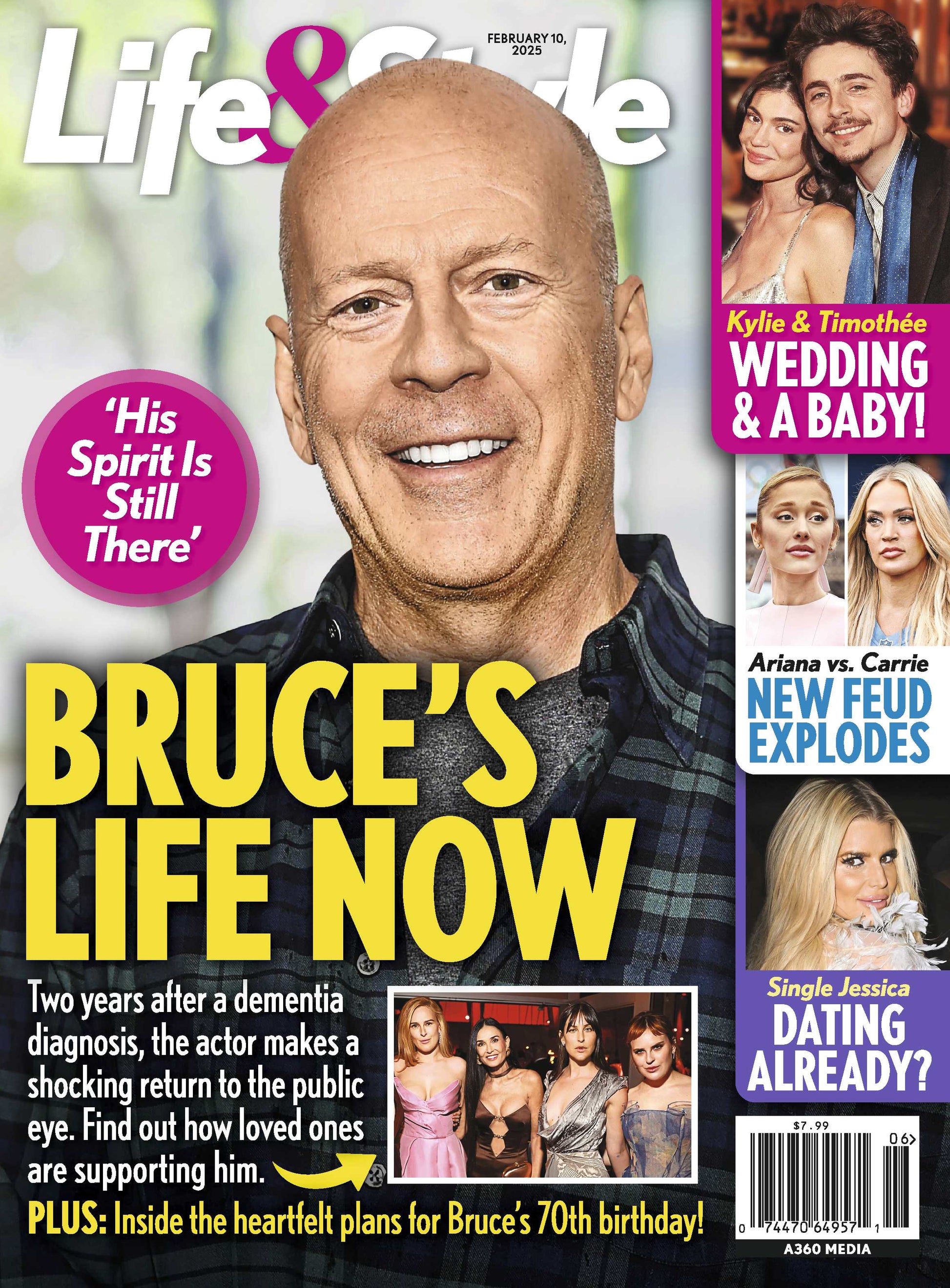 Life & Style 02.10.25: Bruce Willis' Life Two Years After Dementia Diagnosis, Timothée  Chalamet & Kylie Jenner, Jessica Simpson Dating Already, Ariana Grande vs Carrie Underwood Feud Explodes & More!