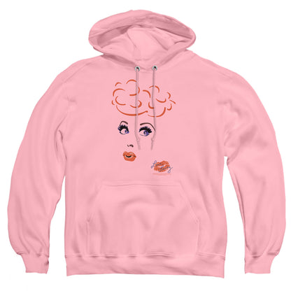 I Love Lucy Eyelashes Mens Hoodie Pink Officially Licensed