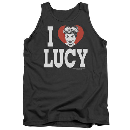 I Love Lucy I Love Lucy Mens Tank Top Shirt Charcoal