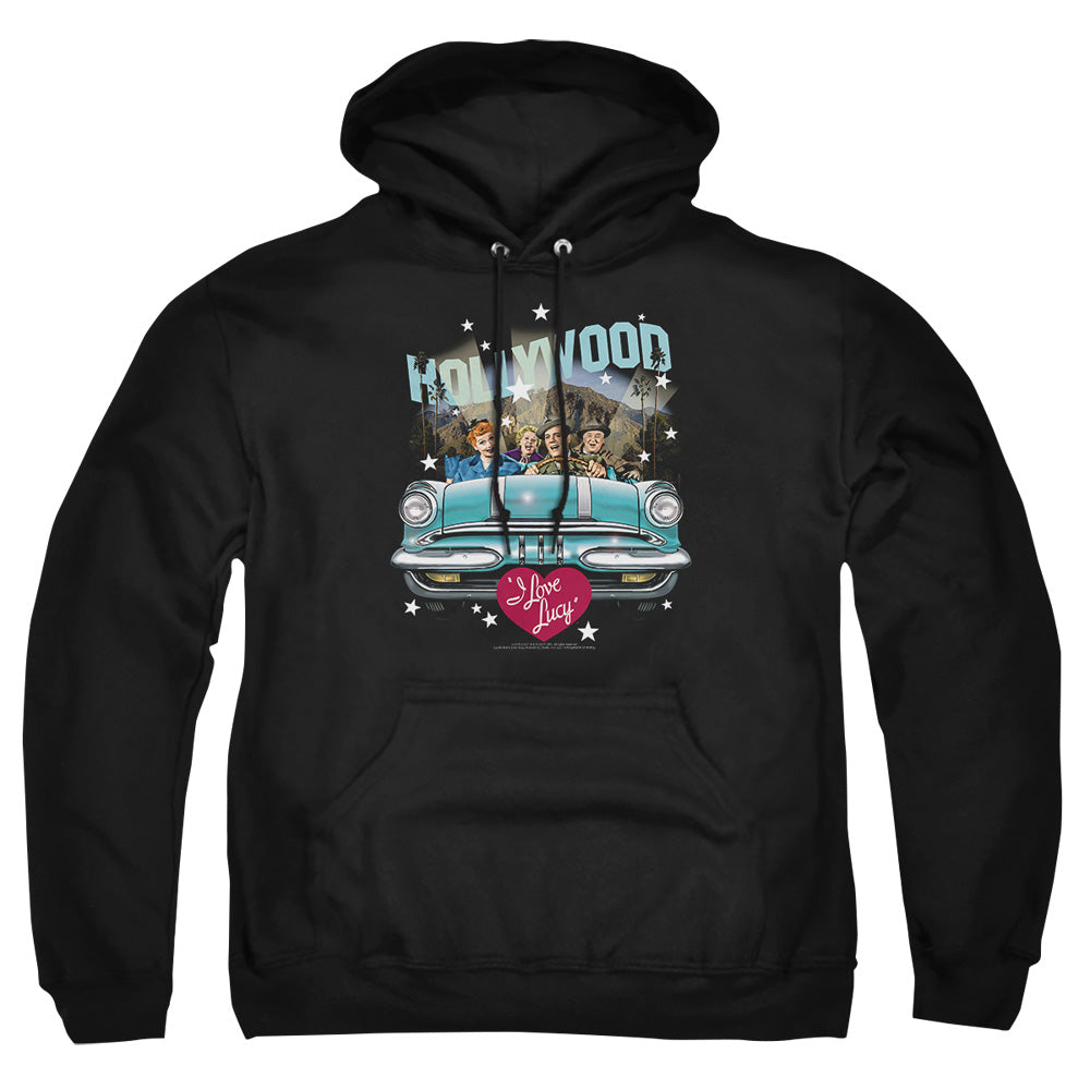 I Love Lucy Hollywood Road Trip Mens Hoodie Black Officially Licensed