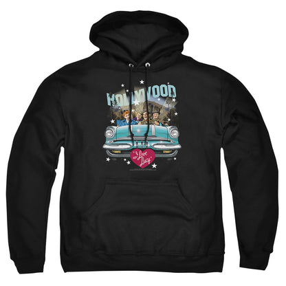 I Love Lucy Hollywood Road Trip Mens Hoodie Black Officially Licensed