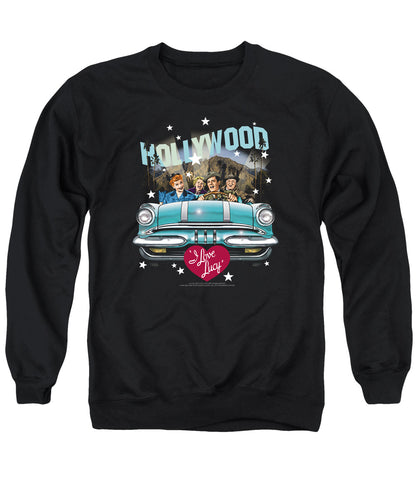 I Love Lucy Hollywood Road Trip Mens Crewneck Sweatshirt Black Officially Licensed