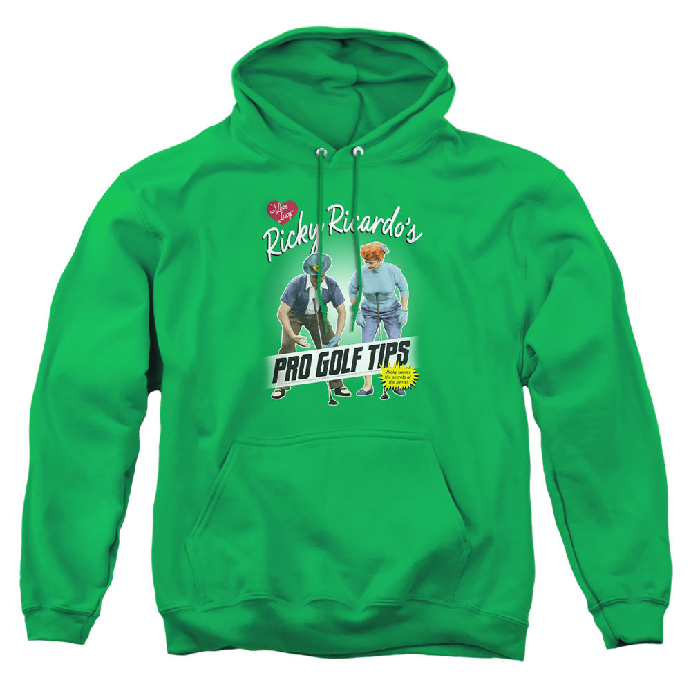 I Love Lucy Pro Golf Tips Mens Hoodie Kelly Green Officially Licensed