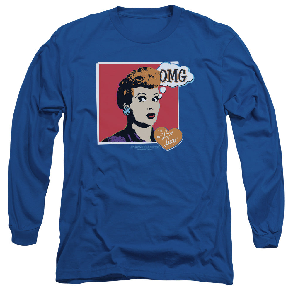 I Love Lucy I Love Worhol Omg Mens Long Sleeve Shirt Royal Officially Licensed