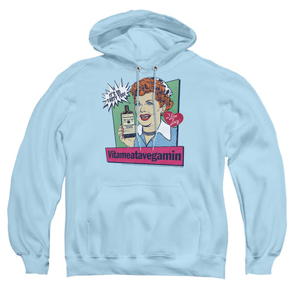 I Love Lucy Vita Comic Mens Hoodie Light Blue Officially Licensed