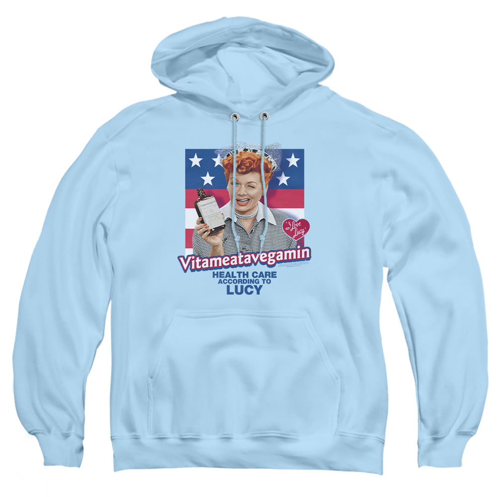I Love Lucy Health Care Mens Hoodie Light Blue Officially Licensed