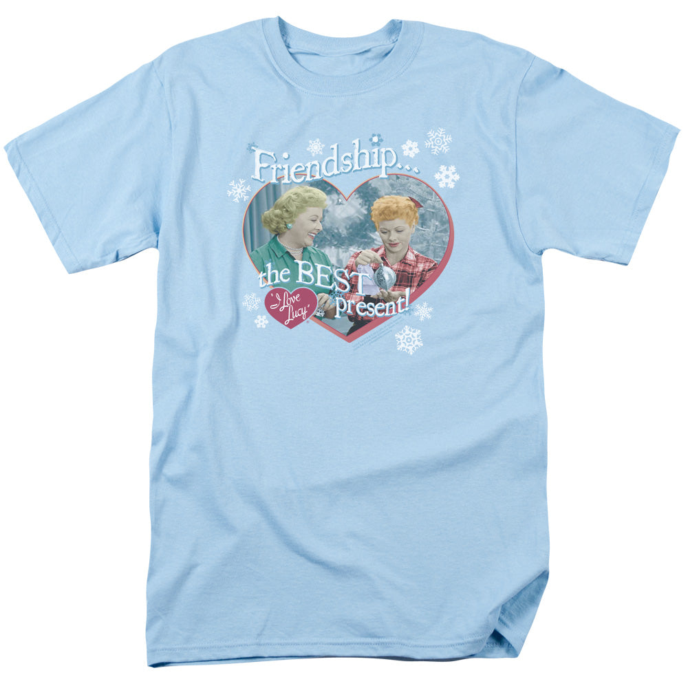 I Love Lucy The Best Present Mens T Shirt Light Blue
