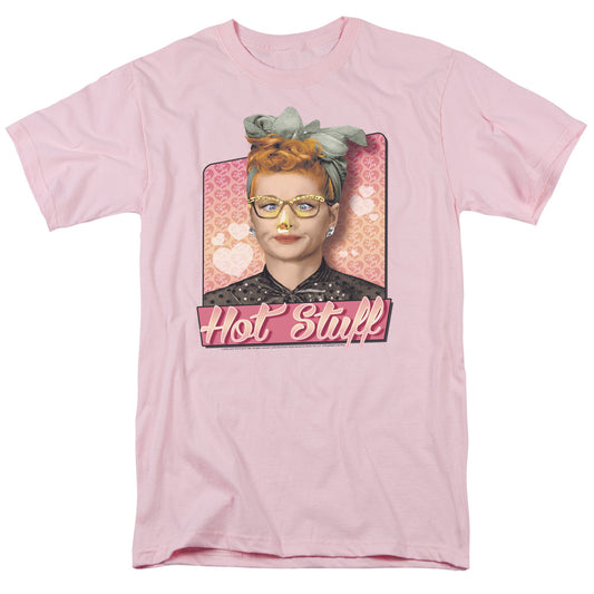I Love Lucy Hot Stuff Mens T Shirt Pink
