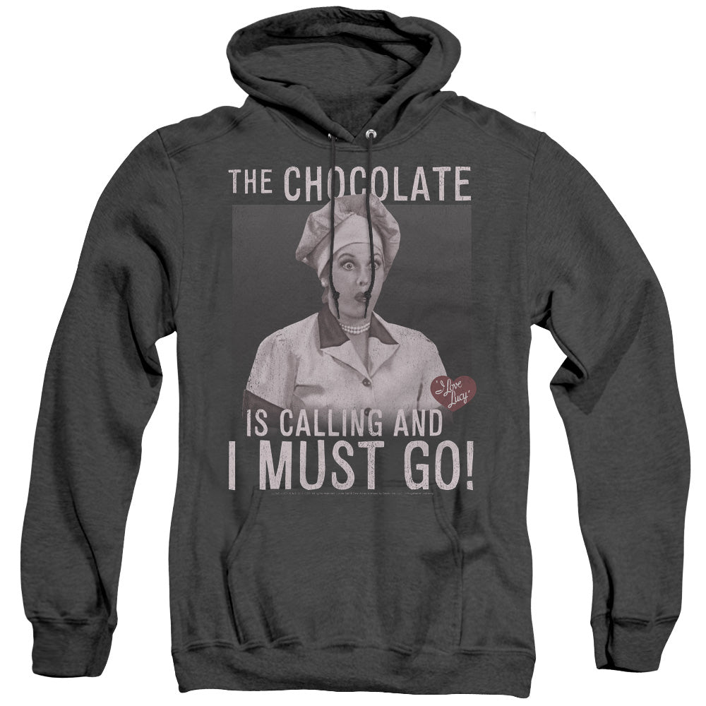 I Love Lucy Chocolate Calling Heather Mens Hoodie Black Officially Licensed